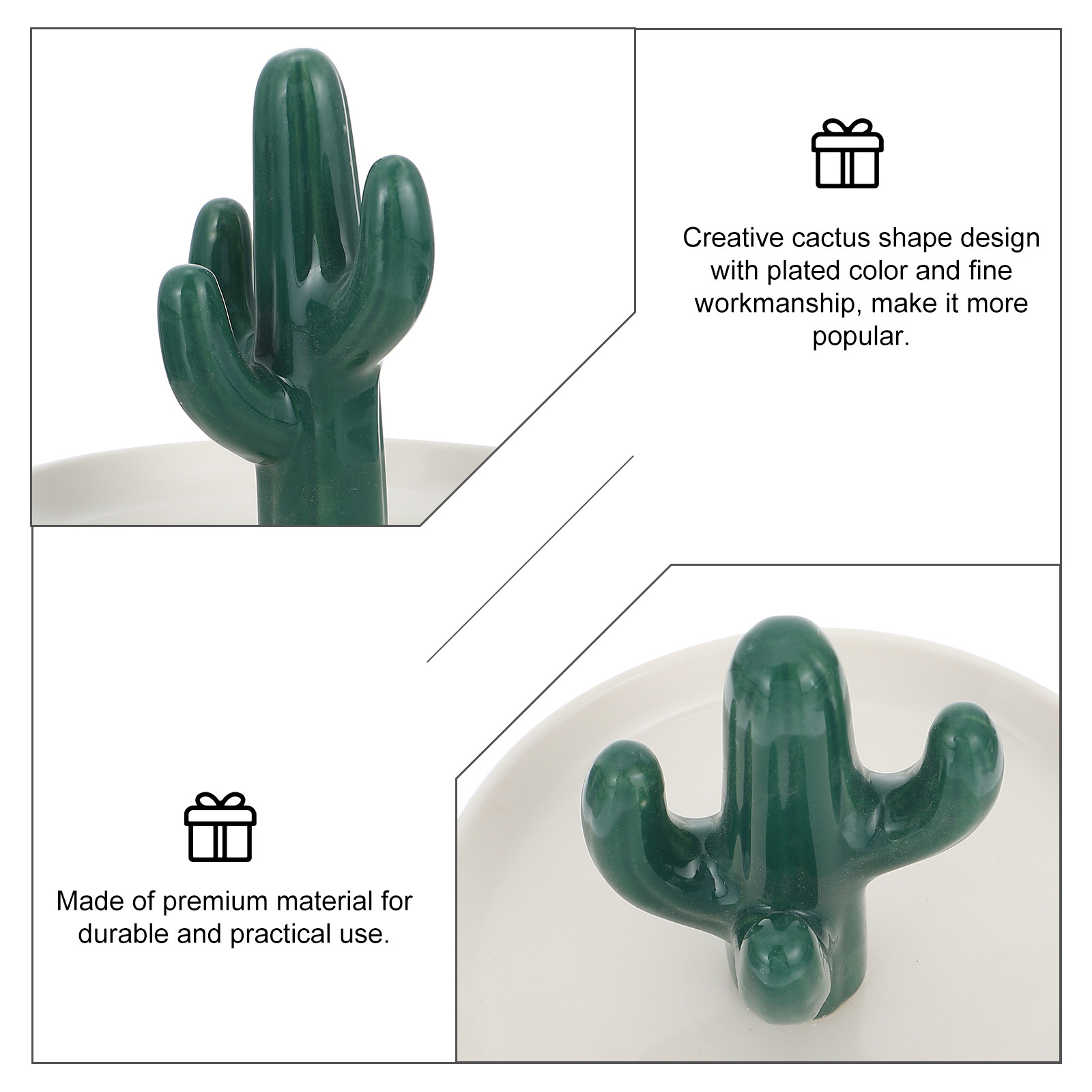 Home Bathroom Organizer - 1 pezzo: piatto portagioie in ceramica