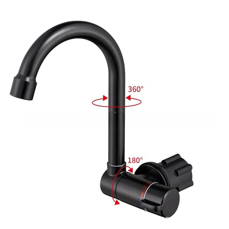 Basin Mixer Tap - Rubinetto Nero Pieghevole per Camper, Lavello