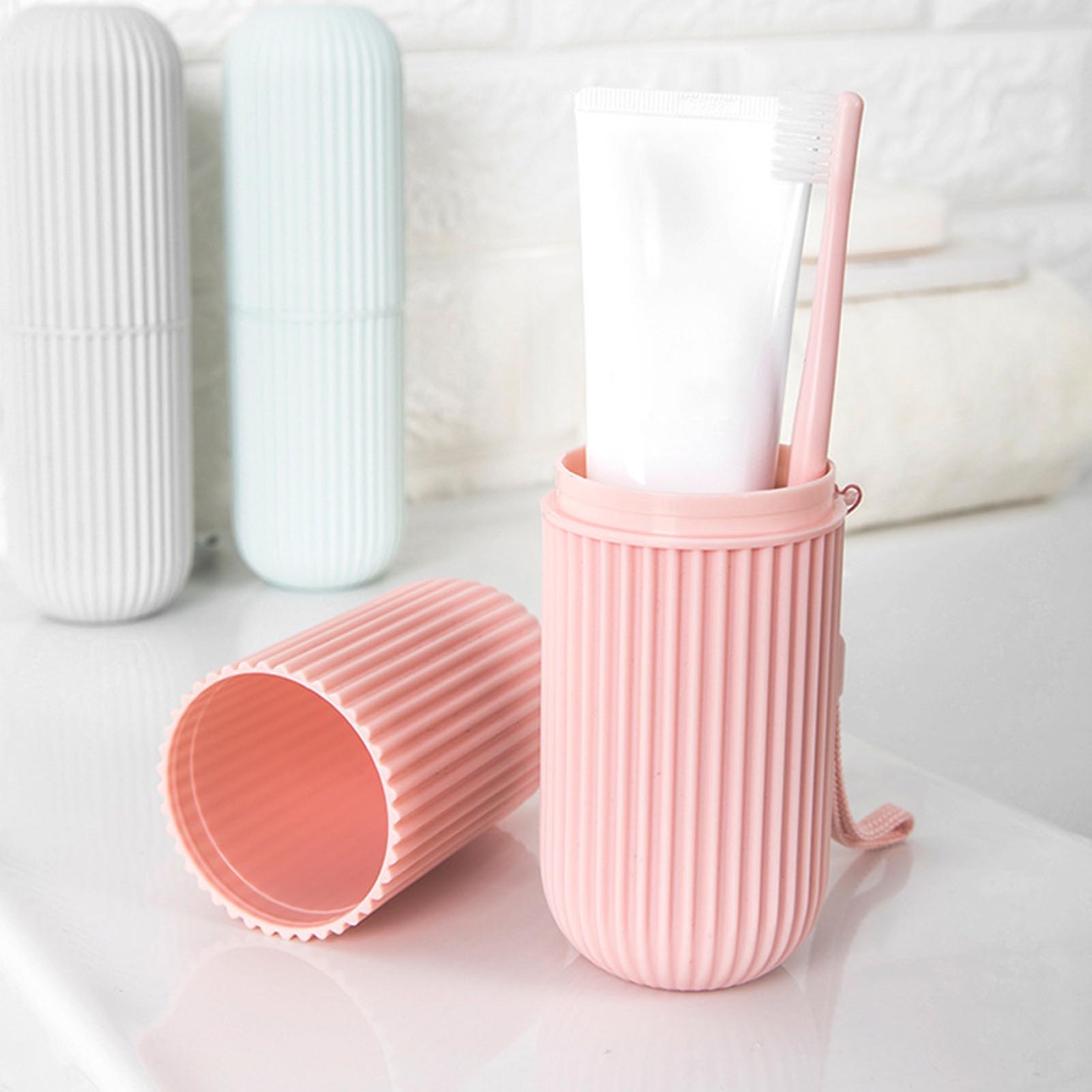 Home Edit Bathroom Storage - Tazza per spazzolino portatile da viaggio