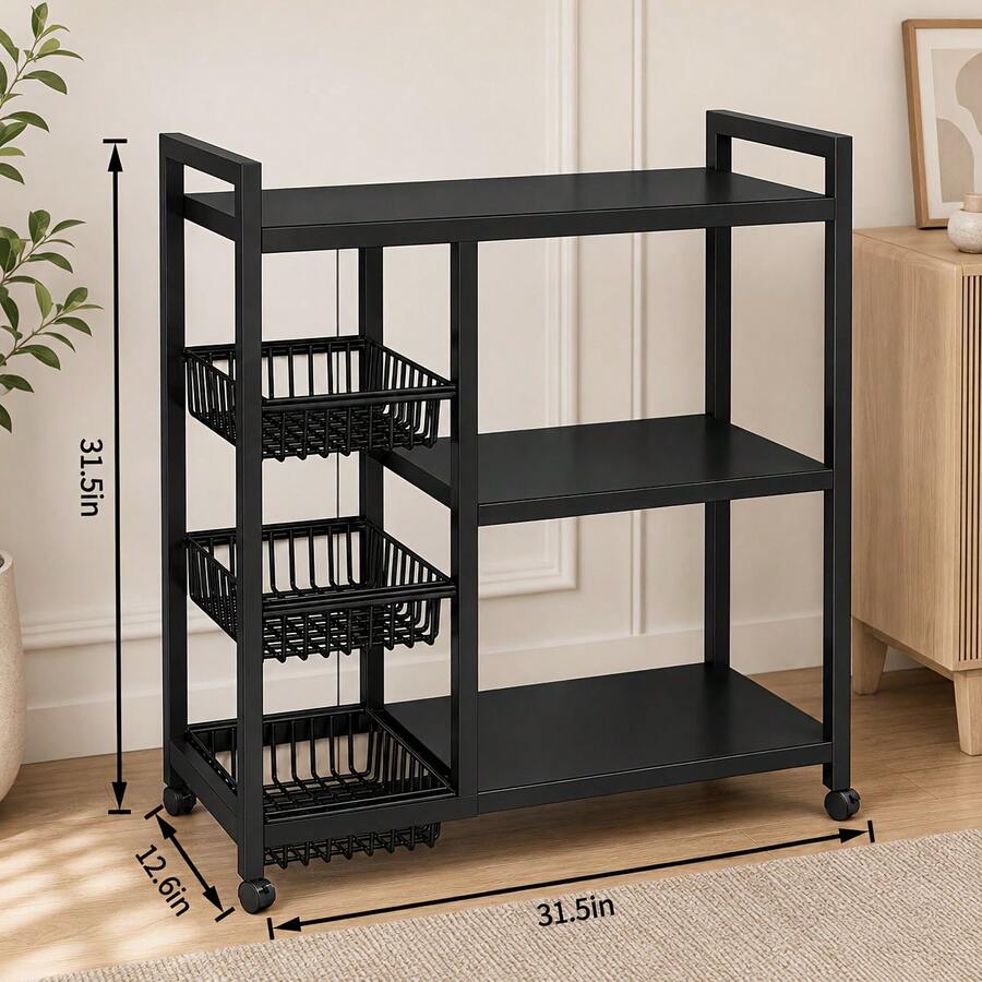 Home Edit Bathroom Storage - 1 unità di scaffalatura mobile per