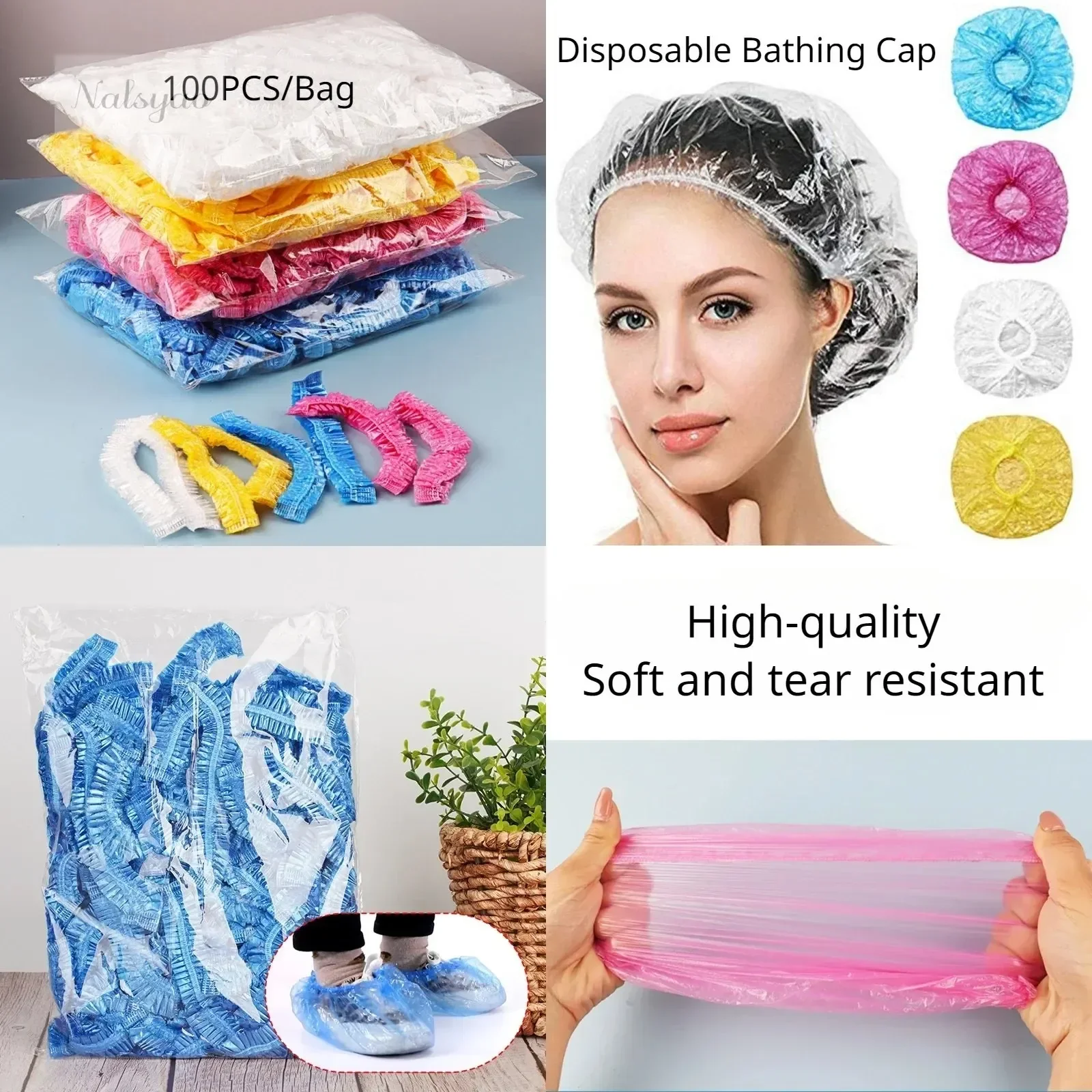 Home Essentials Bathroom Storage - Cuffie da doccia monouso trasparenti e